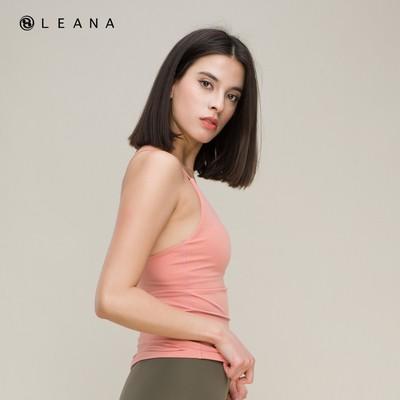 LEANA后背交叉带网纱速干排汗运动跑步健身带胸垫瑜伽背心LN3363 商品图4