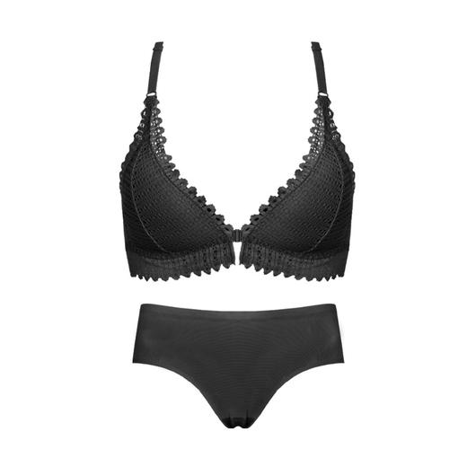 前扣式薄款性感内衣少女夏季小胸聚拢无钢圈法式三角杯bra文胸罩 商品图4