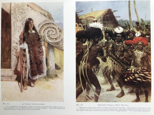 1923年 大洋洲风景图集 59幅插图（含32幅彩色） 漆布精装18开 商品图6