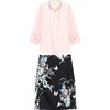 QYM-KED-ZY2108-Y时尚新款粉红色小衫+高腰印花包臀裙 商品缩略图5