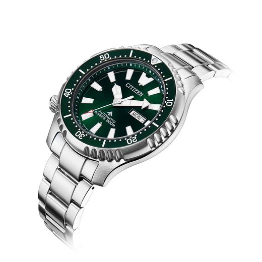 西铁城日本官方正品不锈钢蓝宝石玻璃200米潜水星期日历机械表NY0131-81XB 商品图3