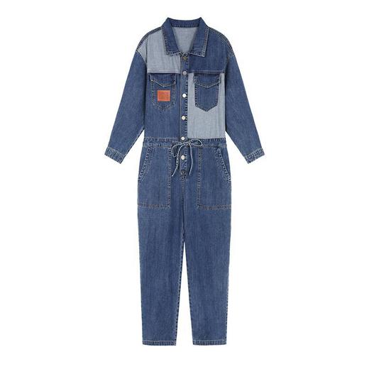 【女装】春秋帅气时尚洋气显瘦长裤牛仔连体套装潮 商品图2