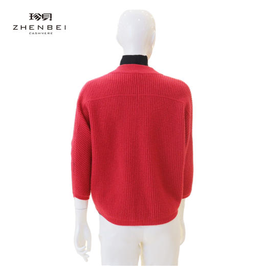 珍贝半高领七分袖女开衫54437 商品图1