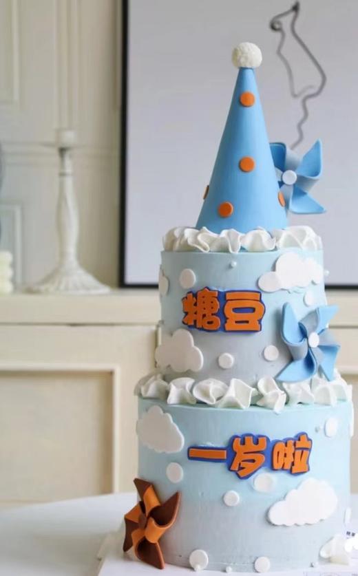 翻糖手作帽子主题蛋糕: 商品图0