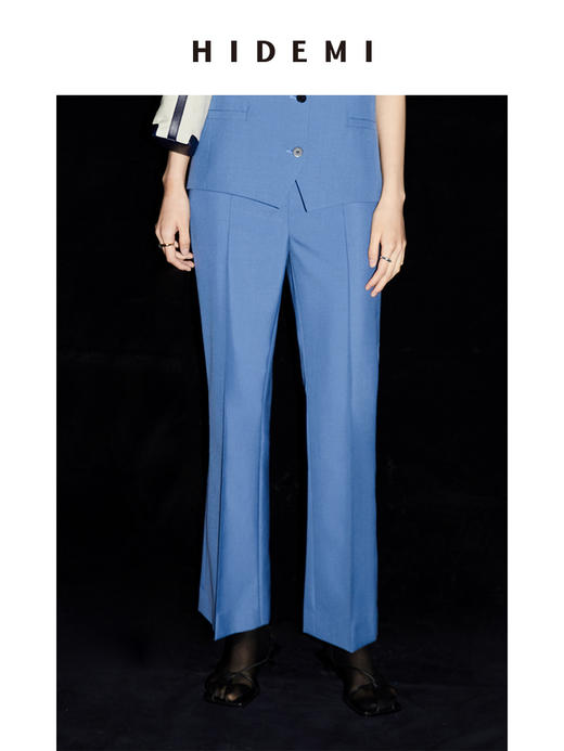 HIDEMI简约设计感微喇九分裤 商品图2