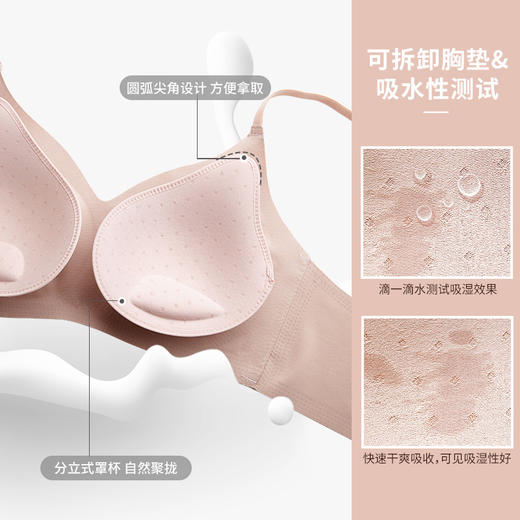 无痕冰丝乳胶杯内衣小胸女聚拢收副乳多情猫无钢圈文胸罩夏季薄款 商品图2
