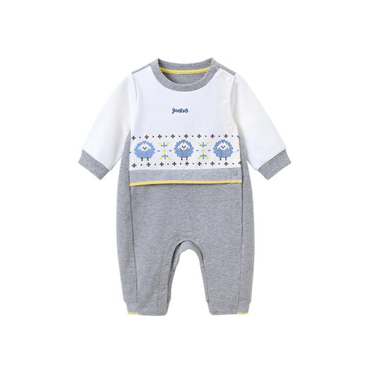 英氏-童衣类（秋）E1英针长蛤, 浅花灰, 80CM 商品图3