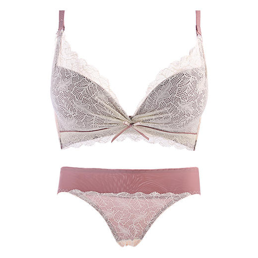 文胸套装性感内衣女无钢圈显大小胸聚拢防下垂调整型内衣内裤一套 商品图4