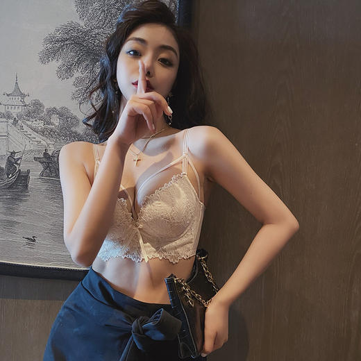 黛唯梵内衣女夏季小胸聚拢文胸套装平胸专用收副乳防下垂调整型性感胸罩 商品图4