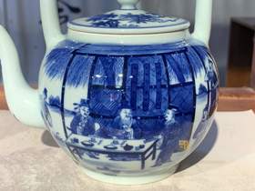 杜芳星：柴窑宋人斗茶图提梁壶