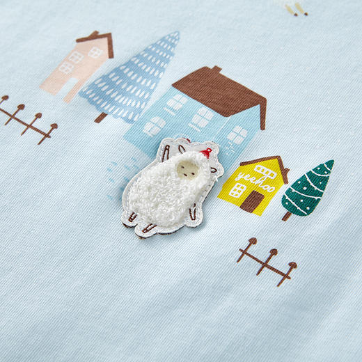 英氏男女婴儿木屋夹棉蛤衣21秋冬连体衣保暖YZJAJ31017A 商品图2