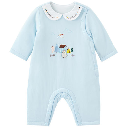 英氏男女婴儿木屋夹棉蛤衣21秋冬连体衣保暖YZJAJ31017A 商品图4