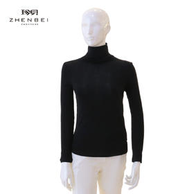 珍贝丝绒自带领圆机女衫ZBH22035