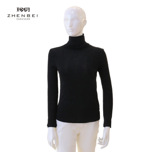 珍贝丝绒自带领圆机女衫ZBH22035 商品图0