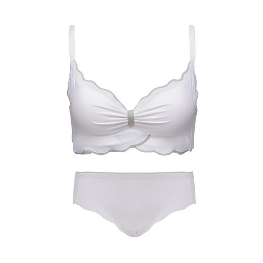 黛唯梵白色薄款内衣女小胸聚拢无钢圈多情猫调整型收副乳乳胶文胸罩夏季 商品图4