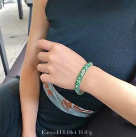 「波光潋滟」祖母绿钻石手链