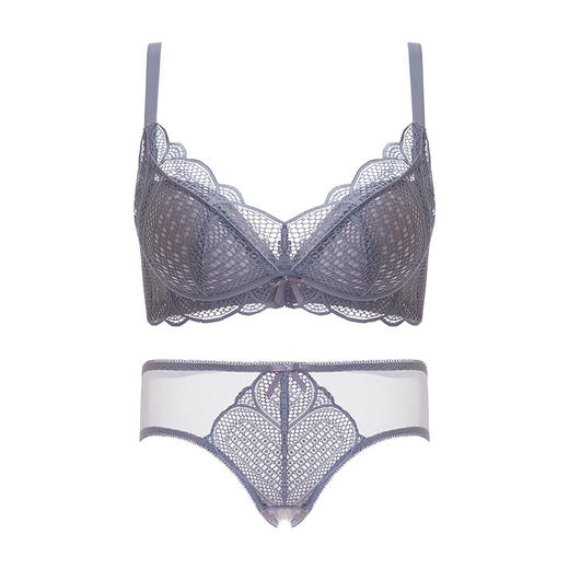 黛唯梵蕾丝内衣女士小胸聚拢无钢圈小胸显大调整型收副乳防下垂上托文胸 商品图4