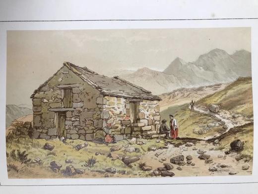 8开本 约20世纪初 水彩风景画集 16页彩色插图 真皮精装 商品图12