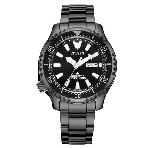 西铁城日本官方正品不锈钢覆BIP河豚二代200米潜水星期日历机械表NY0135-80EB 商品图1