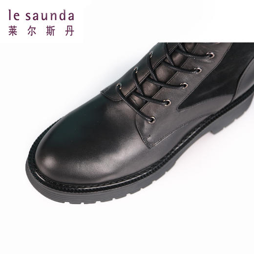 莱尔斯丹2021新款高筒骑士靴子显瘦英伦风马丁靴2T39901 商品图2