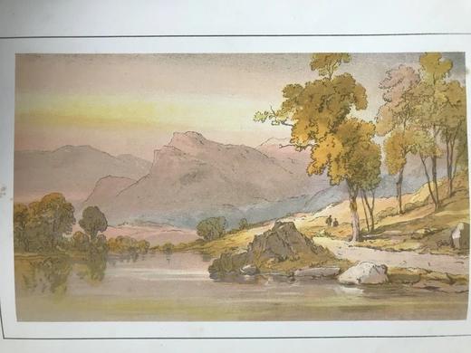 8开本 约20世纪初 水彩风景画集 16页彩色插图 真皮精装 商品图9