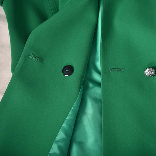 圣三利女装春秋季蕾丝拼接休闲西服外套SL121A25 商品图4