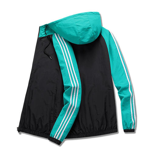 【男装】男风衣连帽宽松跑步防风上衣外套 商品图3