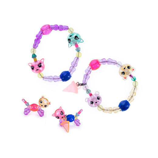 斯平马斯特Spin Master  翠斯蒂魔法手链迷你萌宠4件套小动物diy手工串珠儿童玩具 商品图2