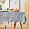 黑色佩斯利曼海蒂棉质帆布长方形桌布 商品缩略图0