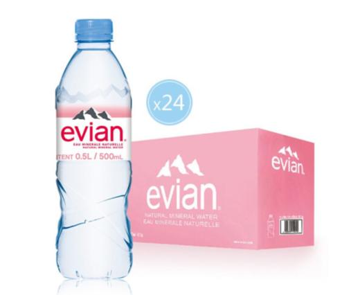 H| 法国原装进口 evian依云矿泉水 500ml*24瓶 整箱装 商品图0