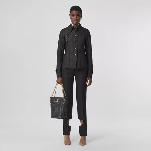 【一】BURBERRY 博柏利 春 黑色菱形纽扣女士棉服 黑色 8023320 A1189 商品图3