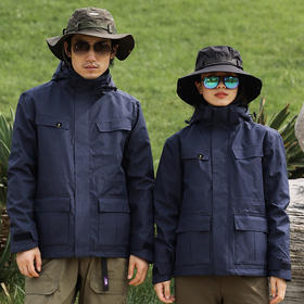 NMJ-1002新款2021秋冬牛津布二件套三合一冲锋衣拼色运动户外厚款