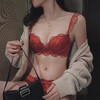 本命年内衣套装女小胸聚拢无钢圈文胸乳胶红色结婚新年属牛胸罩 商品缩略图1