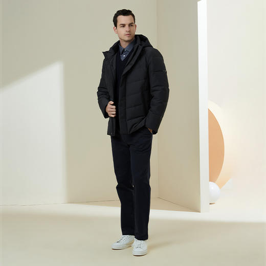 METTE2021年秋冬男士休闲裤通勤休闲百搭直筒修身纯棉男士长裤子 商品图3