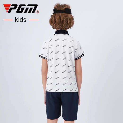 PGM 新品男童高尔夫衣服短袖T恤夏季青少年运动上衣速干服装 商品图2