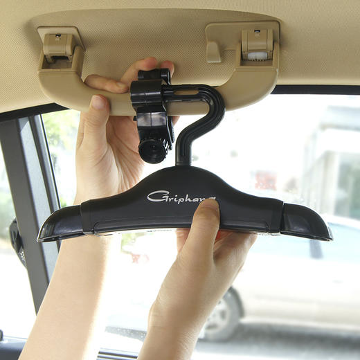 利快日本进口车载伸缩衣架快速收纳不占空间汽车后排挂衣架衣服架 商品图0