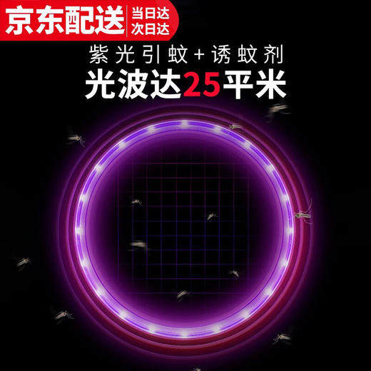 康铭 灭蚊灯 家用 智能吸入式 灭蚊器 室内吸蚊灯 紫光 诱蚊剂辅助 卧式客厅 母婴可用 光敏感应 自主开关 商品图3