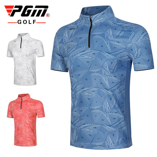 PGM 2021夏季 高尔夫短袖t恤男装运动上衣服装golf个性印花短袖 商品图0