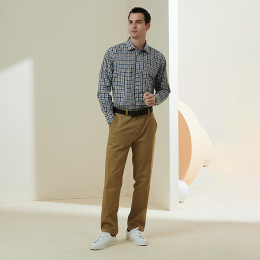 METTE2021年秋冬男士休闲裤通勤休闲百搭直筒修身纯棉男士长裤子 商品图4
