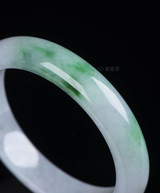【馨月】飘绿翡翠平安镯2-SZ2108203 商品图4