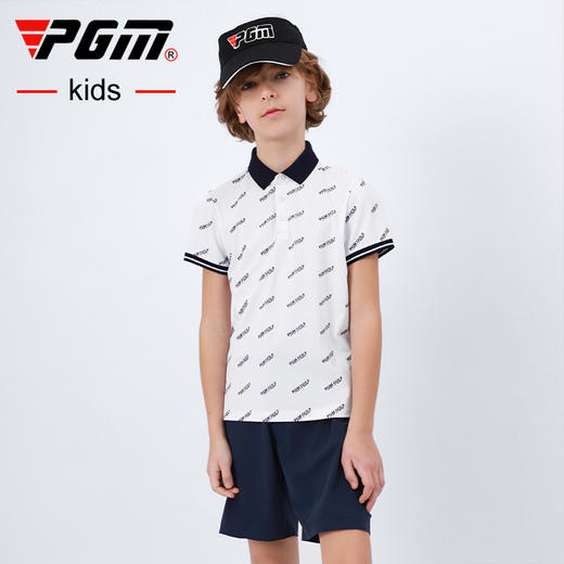 PGM 新品男童高尔夫衣服短袖T恤夏季青少年运动上衣速干服装 商品图1