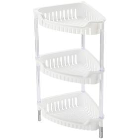 利快温哥华3层三脚架置地式三角架浴室厨房镂空多层树脂收纳架子