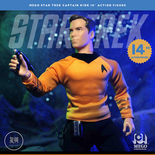 现货 Mego 星际迷航 Capt. Kirk 14英寸 可动人偶 商品图0
