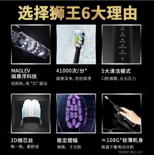 【品牌直发】包邮！LION日本狮王smartkey施华洛世奇限定磁悬浮声波振动电动牙刷 防水充电 商品图1