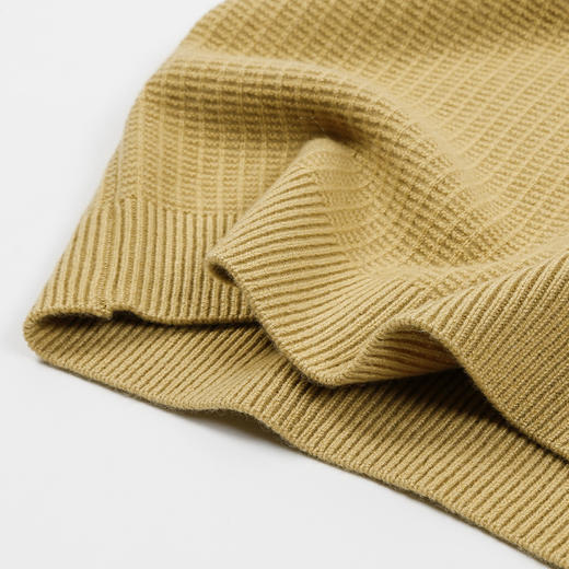 METTE羊绒世家2021年女100%山羊绒衫时尚立体绞花半高领保暖毛衣 商品图4