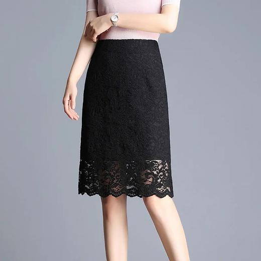TZF-ASJM210828新款时尚气质高腰蕾丝包臀半身裙 商品图3
