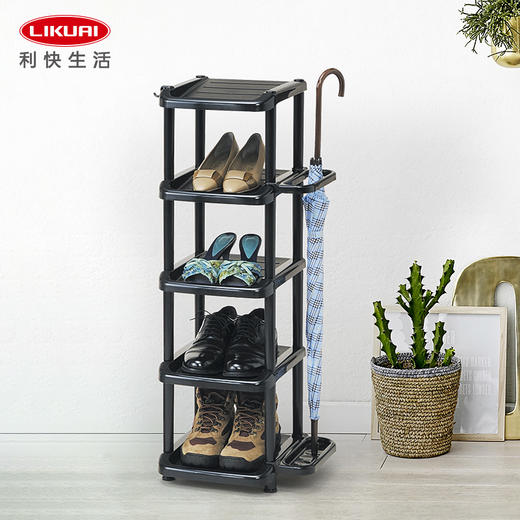 利快日本进口鞋架雨伞收纳架屋门口家用多层鞋柜玄关日式门厅小物 商品图0