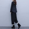 AHM-ygf9605 2021秋冬季新款简约休闲宽松减龄气质衬衫阔腿裤两件套 商品缩略图2