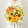 【稻香】橙色梦想亚百合4朵 梦幻芭比多头玫瑰1 橙色非洲菊2 小花向日葵3 洋甘菊2 随机送叶上花3（往后余生设计） 商品缩略图0