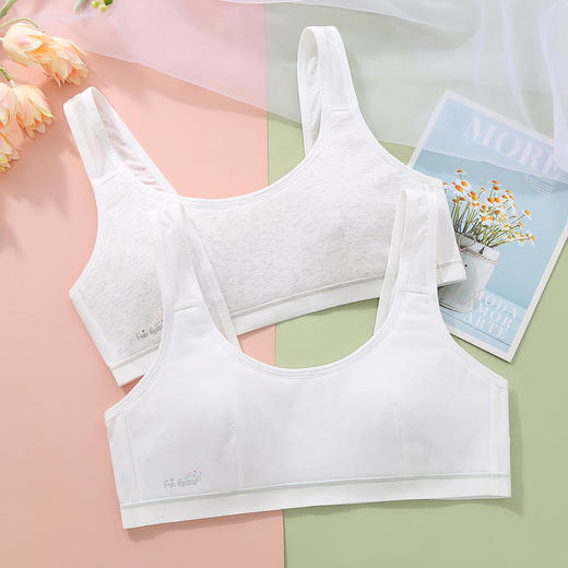 熳洁儿 二阶段纯棉里料夏季儿童少女文胸发育期女童内衣学生背心21251602 商品图3